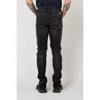 Black Cotton Slim Fit Jeans