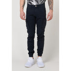 Blue Cotton Cargo Pants