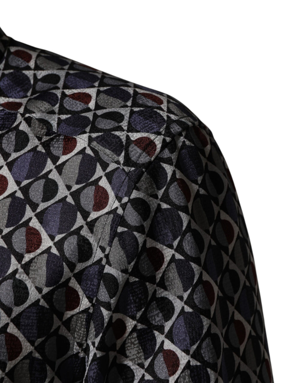 Multicolor Patterned Collared GOLD Men's Dress Shirt