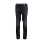 Black Cotton Denim Jeans