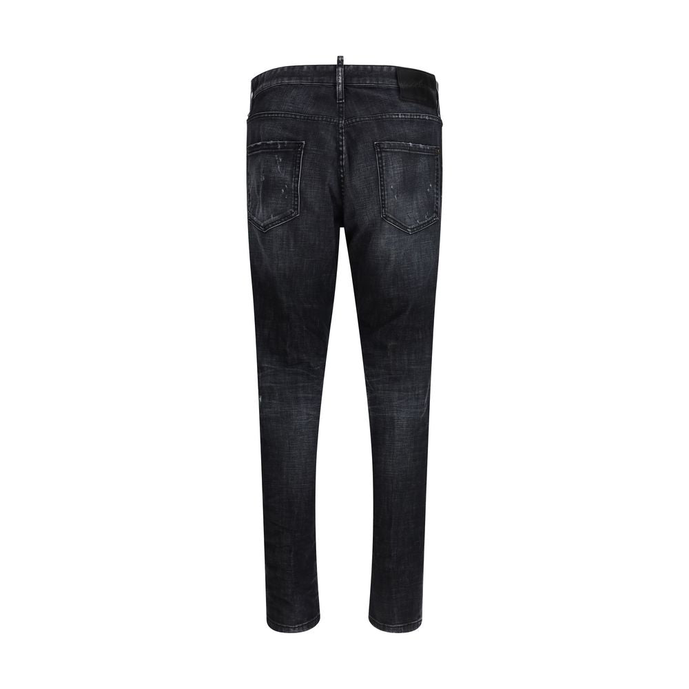 Black Cotton Denim Jeans