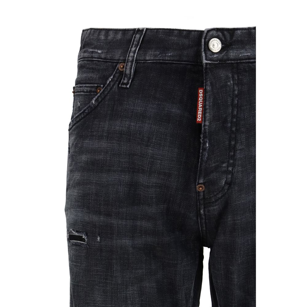 Black Cotton Denim Jeans
