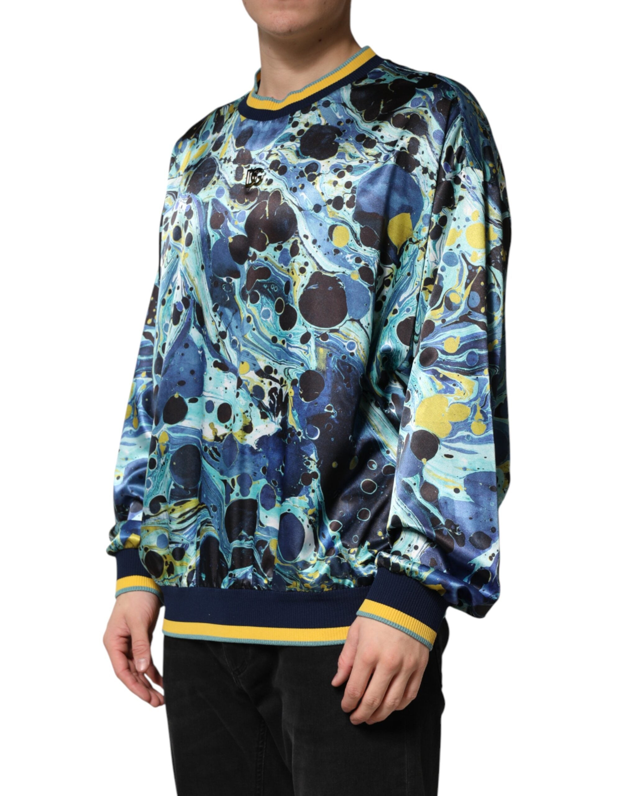 Pullover mit Marmorprint in mehreren Farben