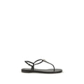 Schwarze Kalbsleder-Sandalen