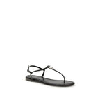 Schwarze Kalbsleder-Sandalen