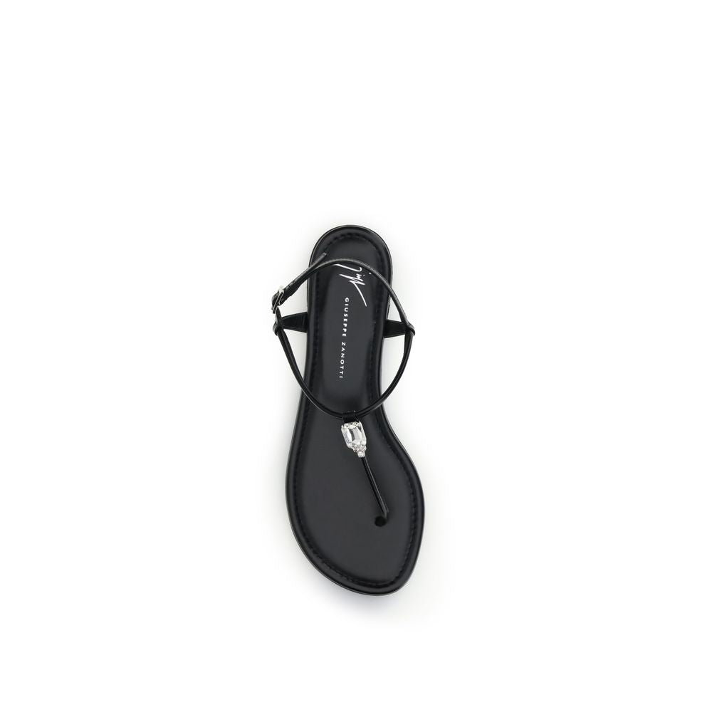 Schwarze Kalbsleder-Sandalen