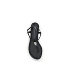 Schwarze Kalbsleder-Sandalen