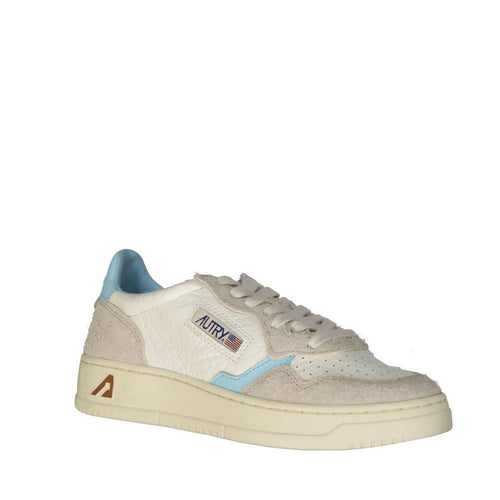 Weiße Low Top Sneaker aus Leder