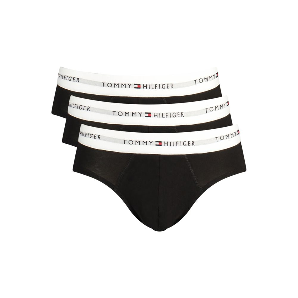 Herren-Slip aus schwarzer Baumwolle
