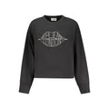 Black Cotton Women Sweatshirt