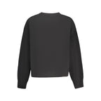 Black Cotton Women Sweatshirt