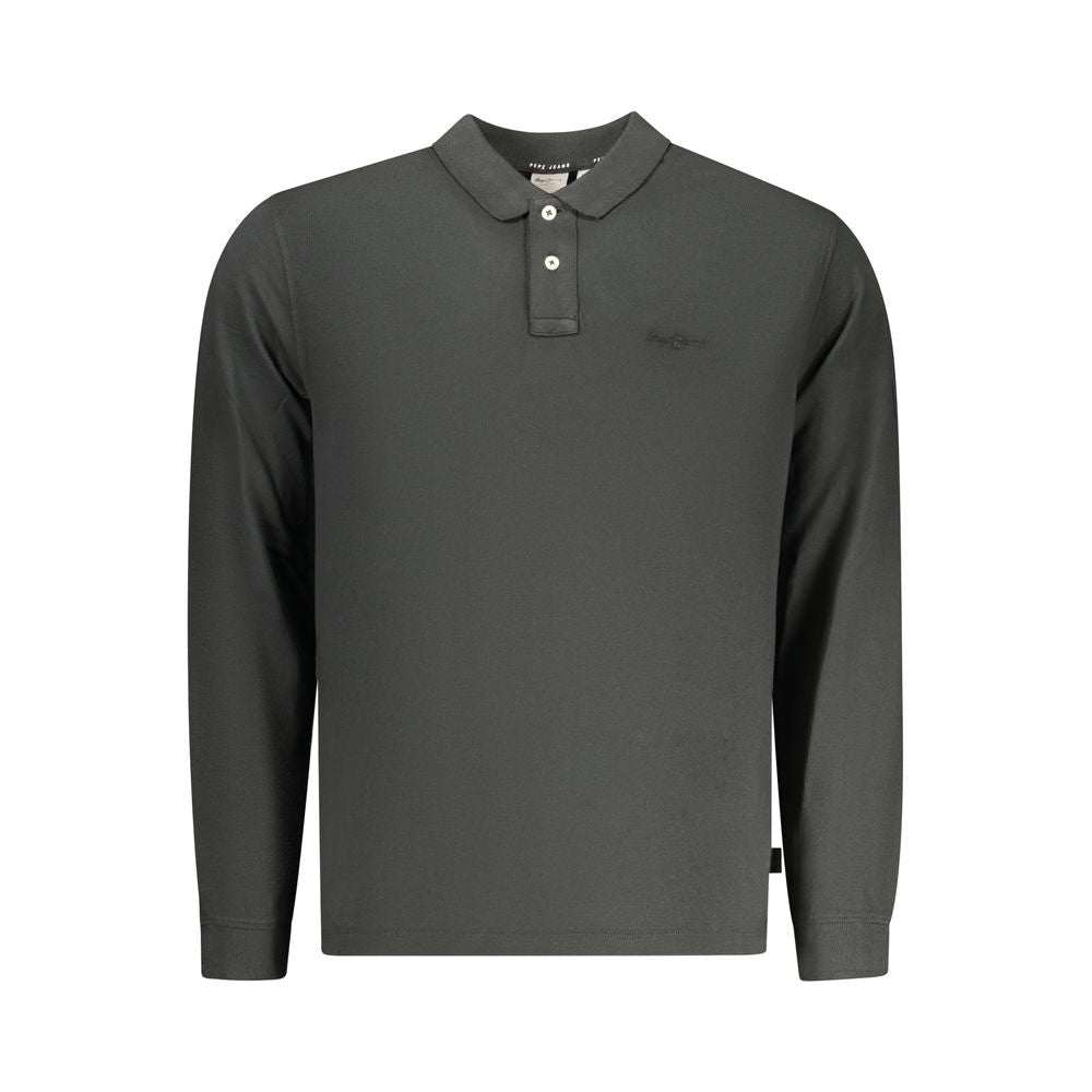 Black Cotton Men's Polo Shirt