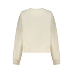 White Cotton Women Sweatshirt