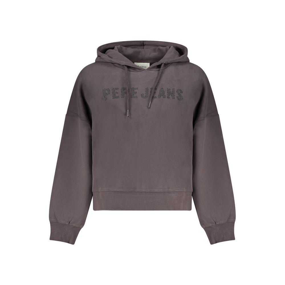 Felpa da donna in cotone nero