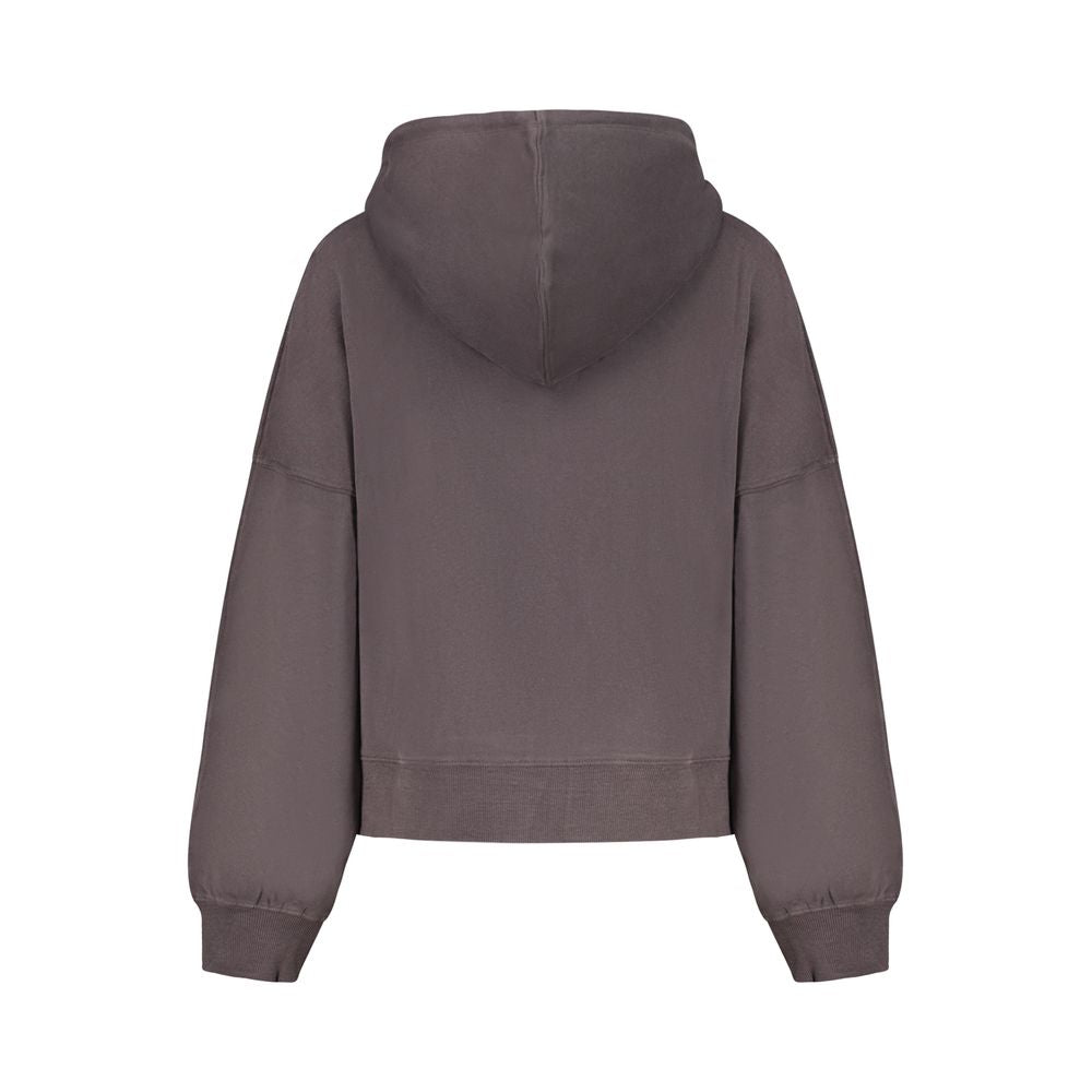 Felpa da donna in cotone nero