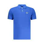 Blue Cotton Men's Polo Shirt
