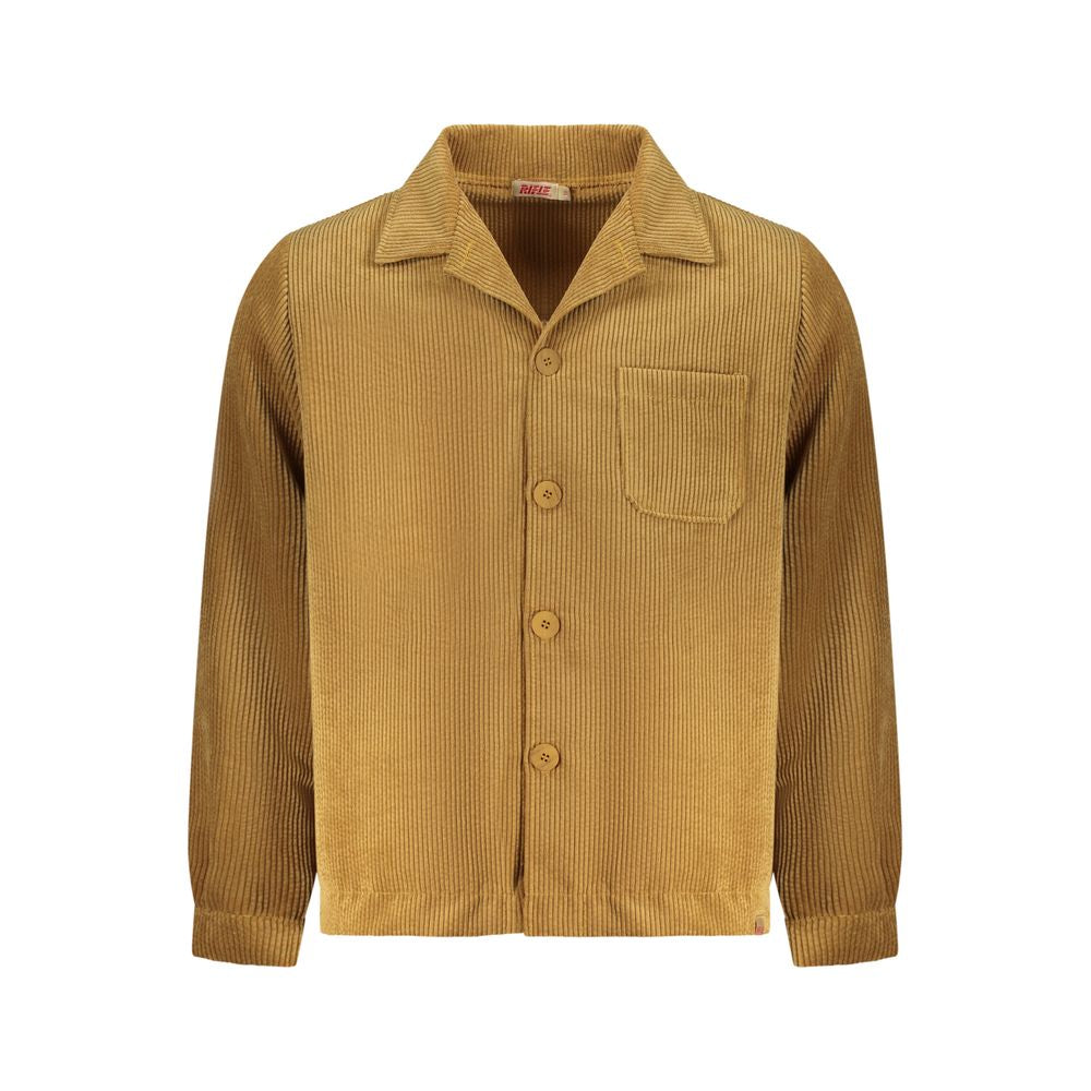 Braunes Polyester-Herrenhemd