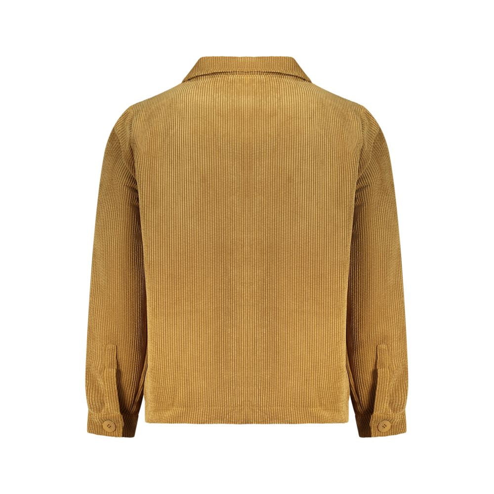 Braunes Polyester-Herrenhemd