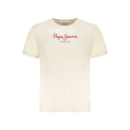 Beige Cotton Men's T-Shirt