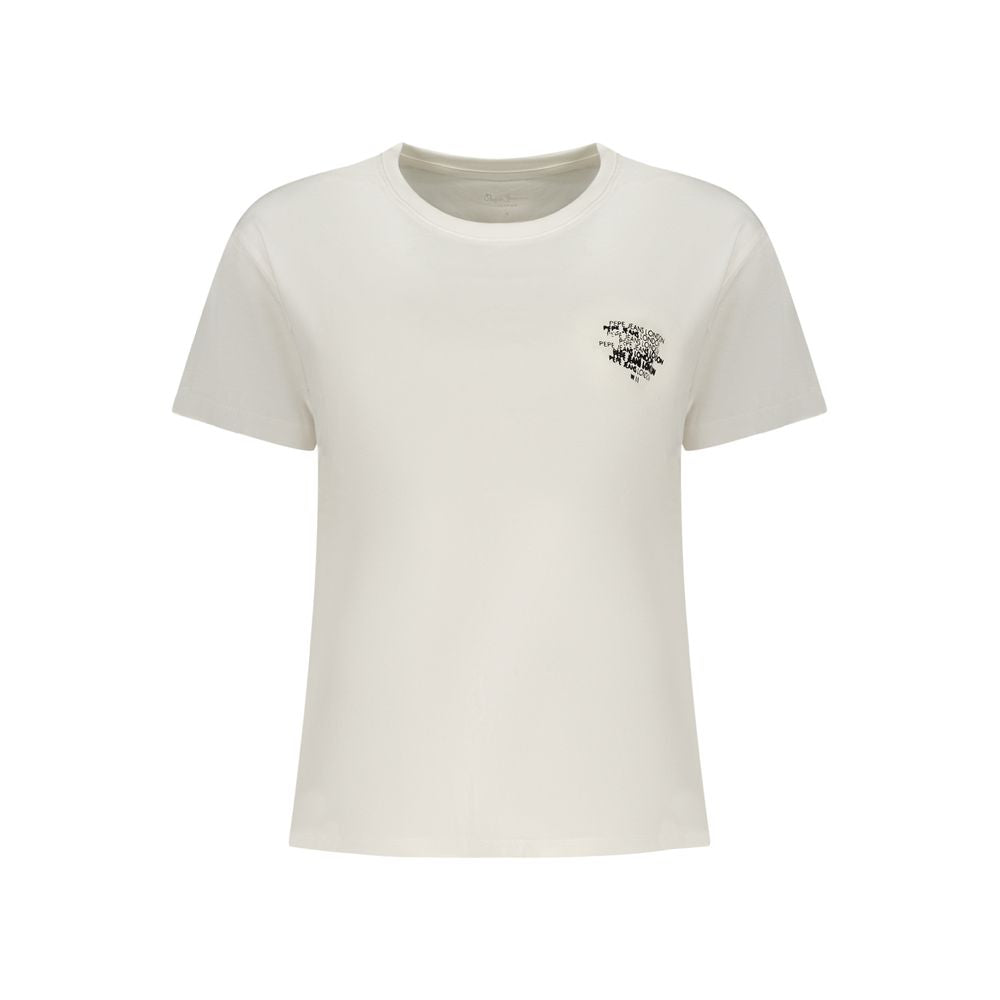 Weißes Damen-T-Shirt aus Baumwolle