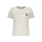 Weißes Damen-T-Shirt aus Baumwolle