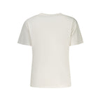 Weißes Damen-T-Shirt aus Baumwolle
