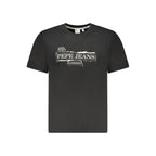 Schwarzes Herren-T-Shirt aus Baumwolle