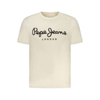 Beiges Herren-T-Shirt aus Baumwolle