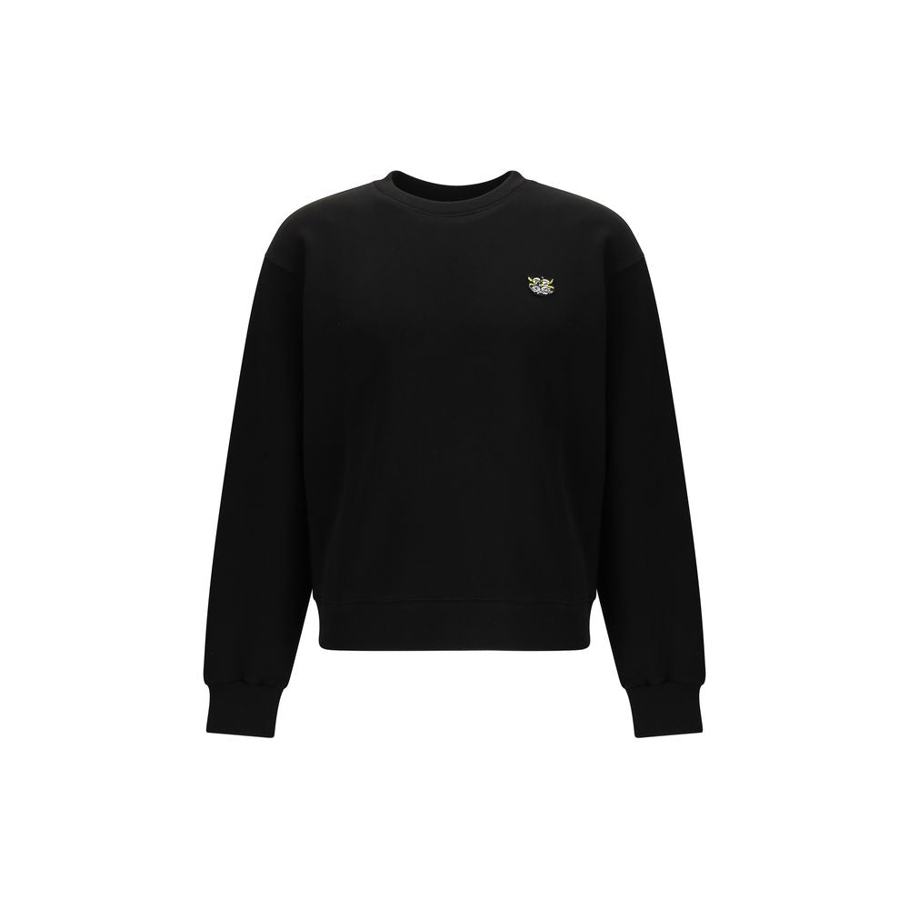 Schwarzes Baumwollsweatshirt
