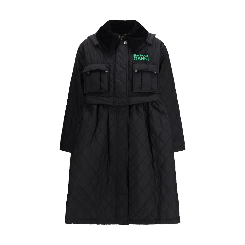 Black Polyester Coat