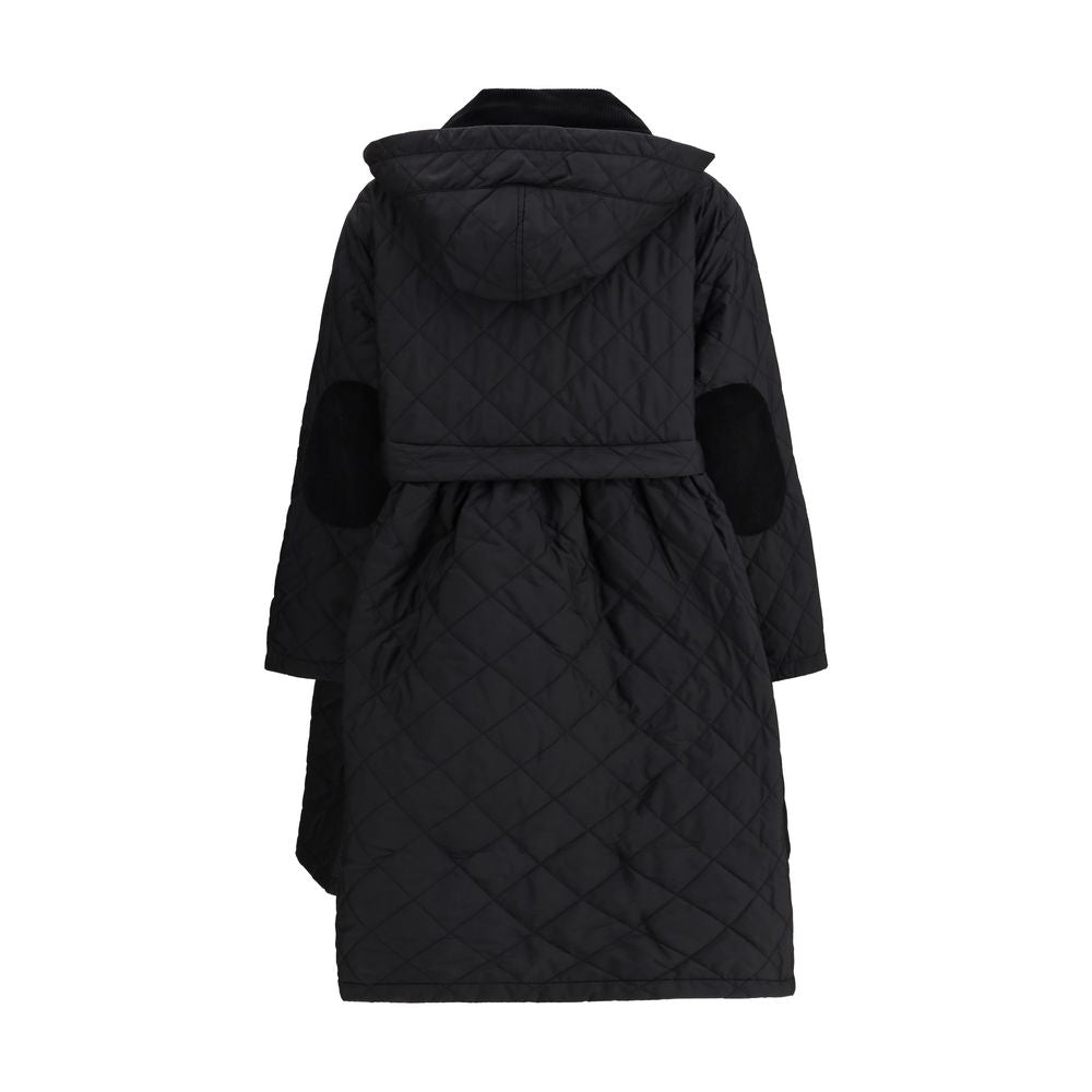Schwarzer Polyester-Mantel