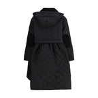 Schwarzer Polyester-Mantel