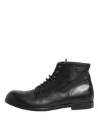 Schwarze geschnürte kurze Stiefeletten Herrenschuhe