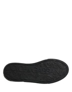 Blaue Slip-On Herren-Sneaker aus Canvas mit Verzierungen