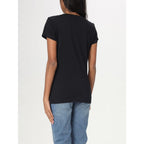 Schwarzes Baumwoll-T-Shirt