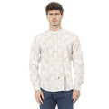 Beiges Langarmshirt aus Baumwolle