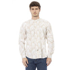 Beiges Langarmshirt aus Baumwolle