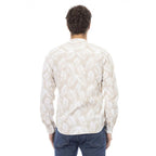 Beiges Langarmshirt aus Baumwolle
