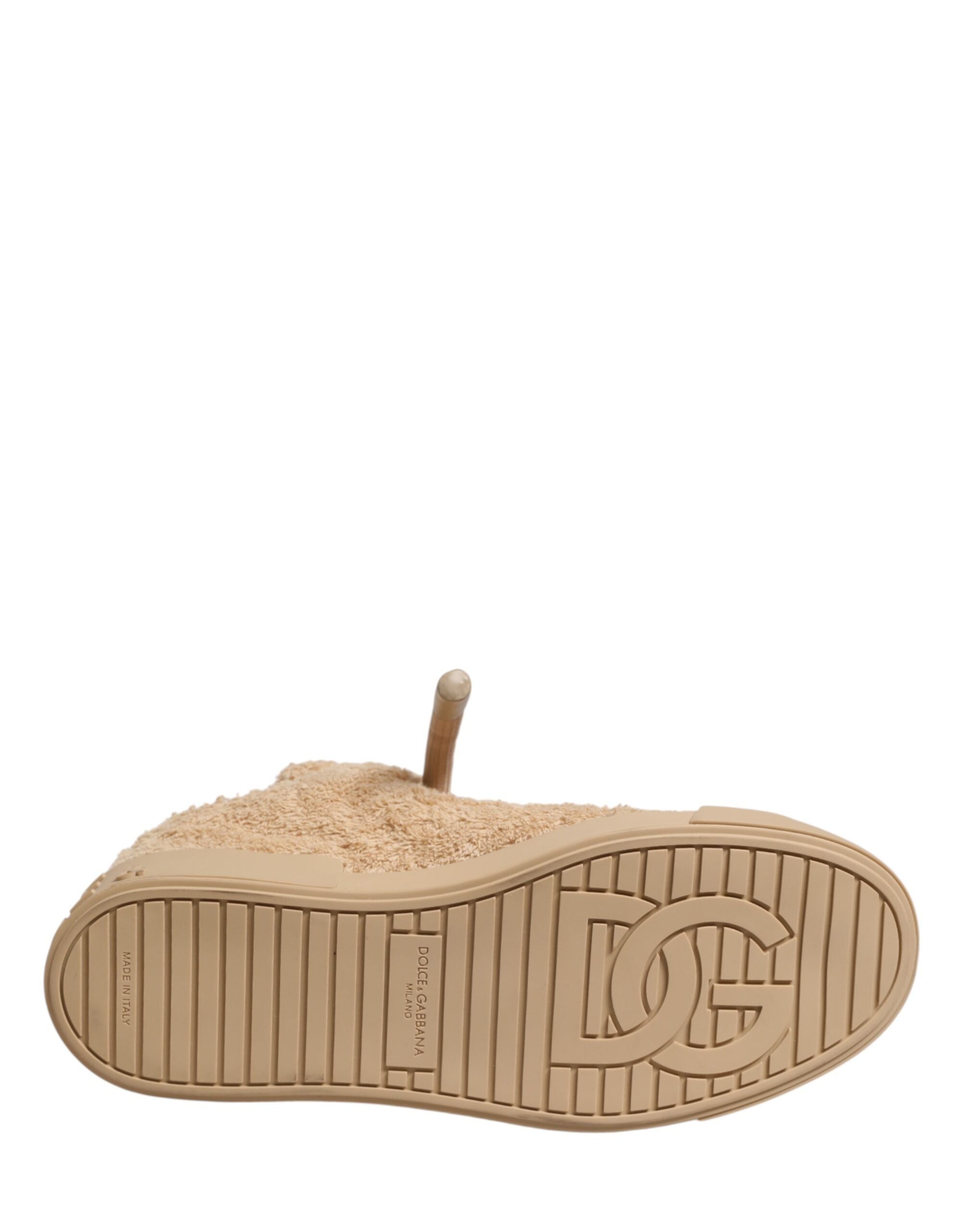 Schuhe Beige Kunstfell-Shearling Low Top Sneaker
