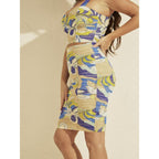 Multicolor Polyamide Midi Skirt