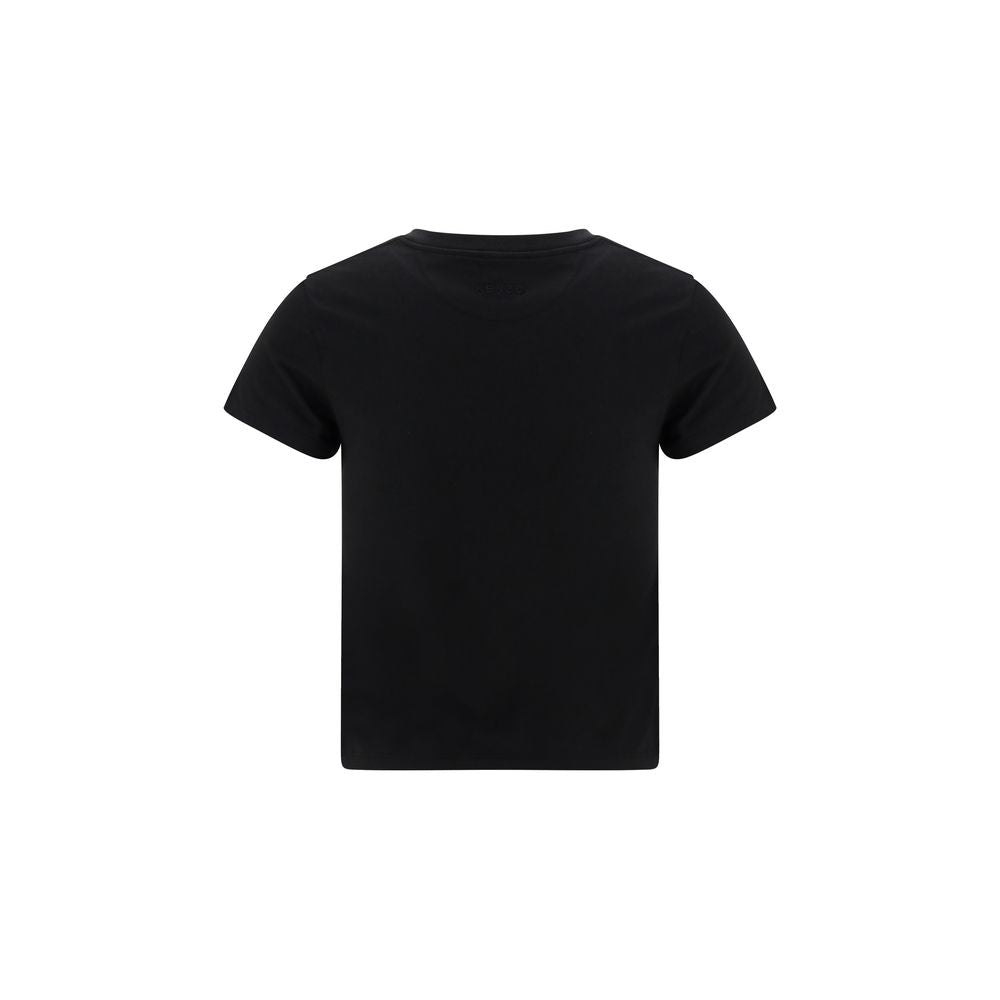 Schwarzes Baumwoll-T-Shirt