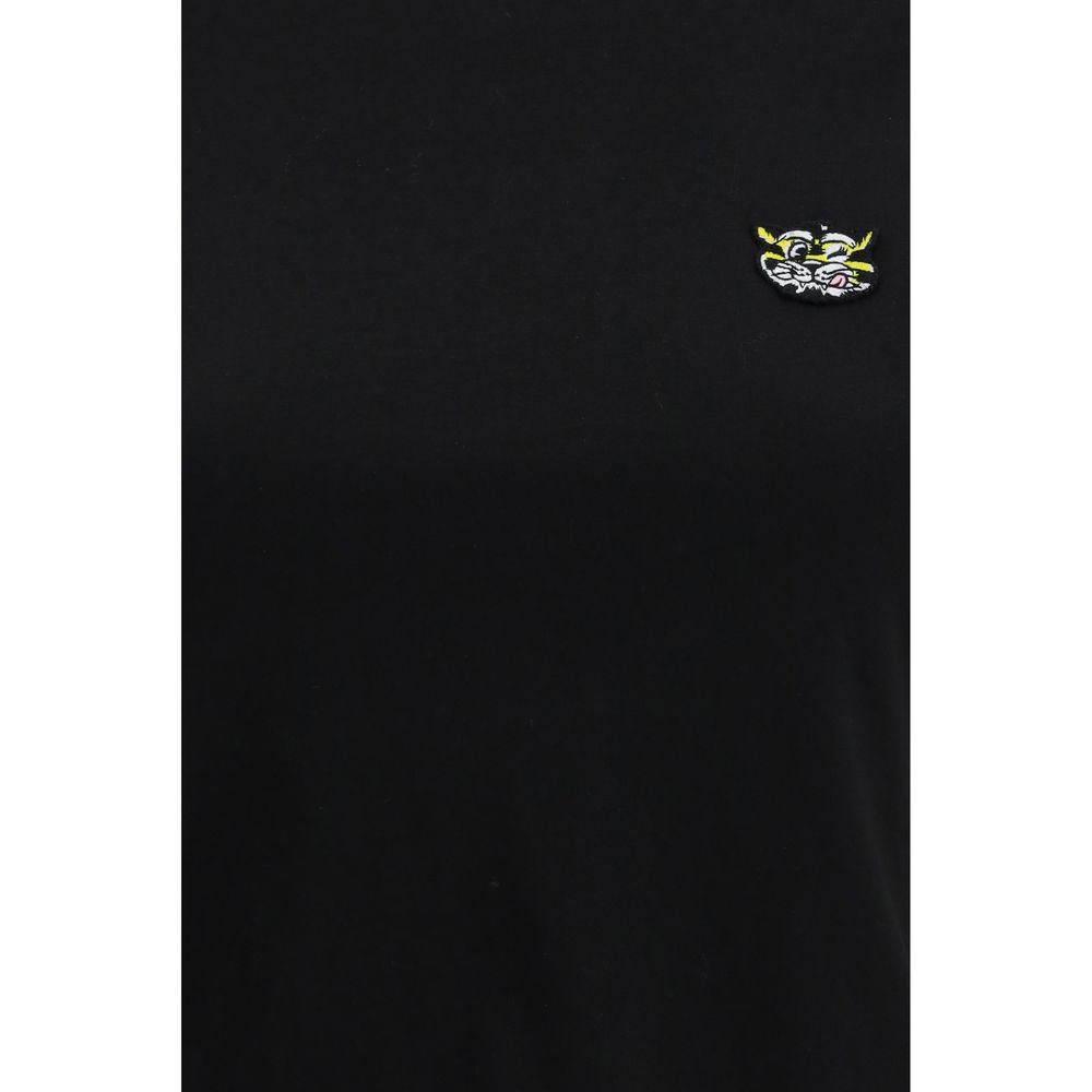 Schwarzes Baumwoll-T-Shirt