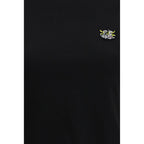 Schwarzes Baumwoll-T-Shirt