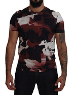 Multicolor Tie-Dye Baumwoll-Rundhals-T-Shirt