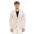 Beigefarbener Baumwollblazer
