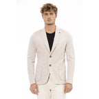 Beigefarbener Baumwollblazer