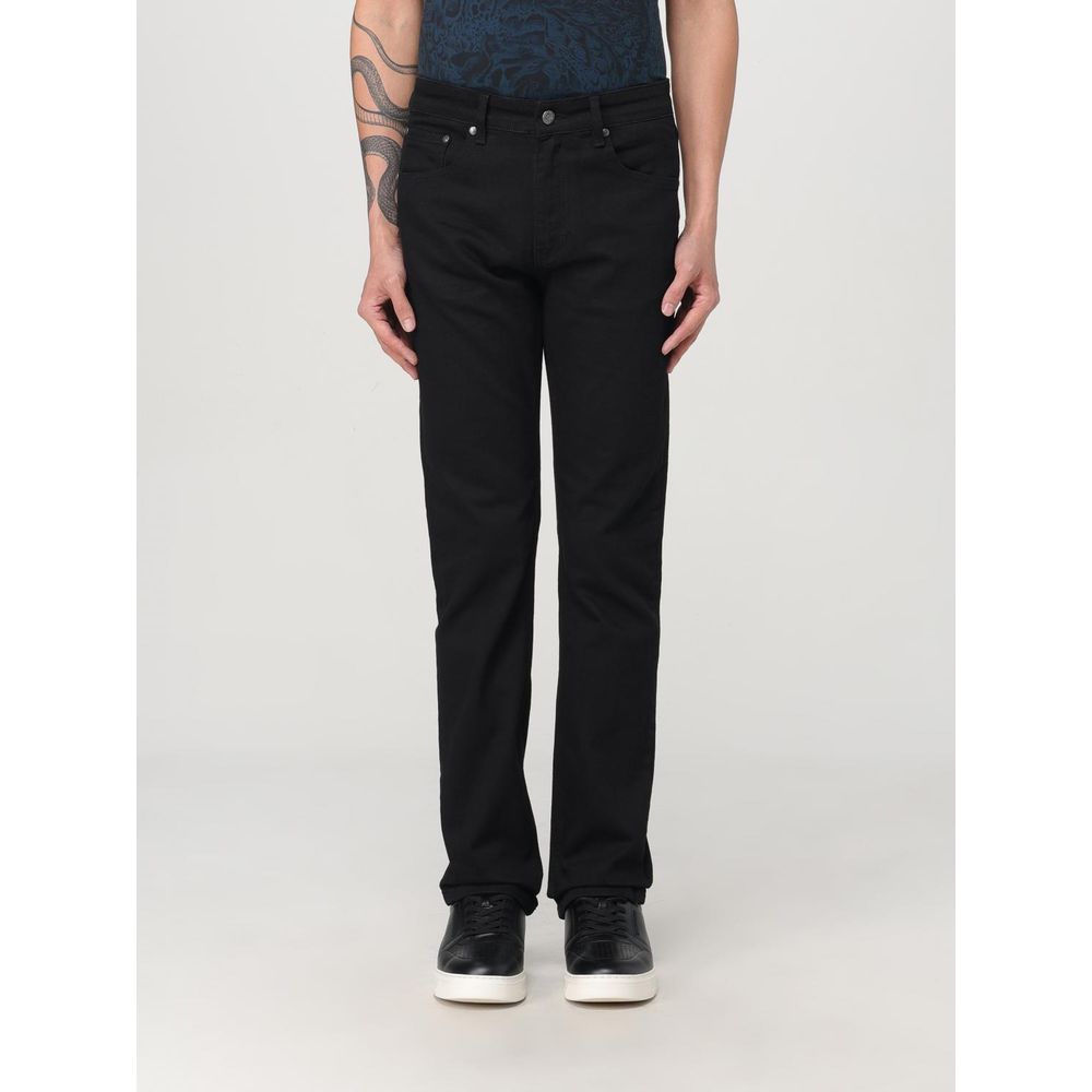 Schwarze Jeans mit geradem Schnitt aus Baumwolle