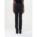 Schwarze Jeans mit geradem Bein aus Baumwolle