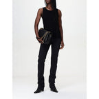 Schwarze Jeans mit geradem Bein aus Baumwolle
