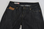 Cotton Blue High Waist Straight Cropped Trouser Jeans